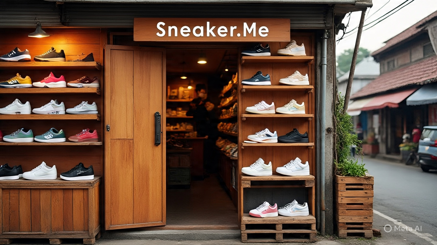 m t c a h ng nh tr ng b y sneaker